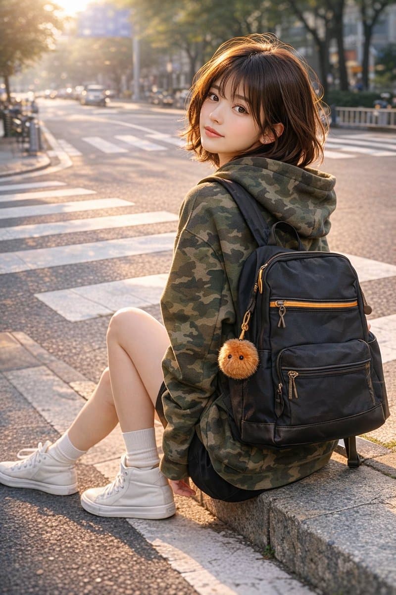 Urban Turn Back Street Portrait