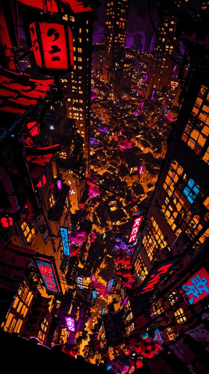Surreal Japanese Futuristic City